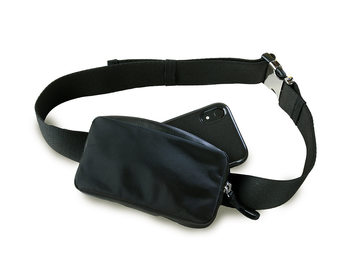 Amazerbst Belt Bag, Fanny Pack, Everywhere Belt Bag,40 Inch Adjustable  Strap,Belt Bag for Women and Men,Waterproof, BLACK