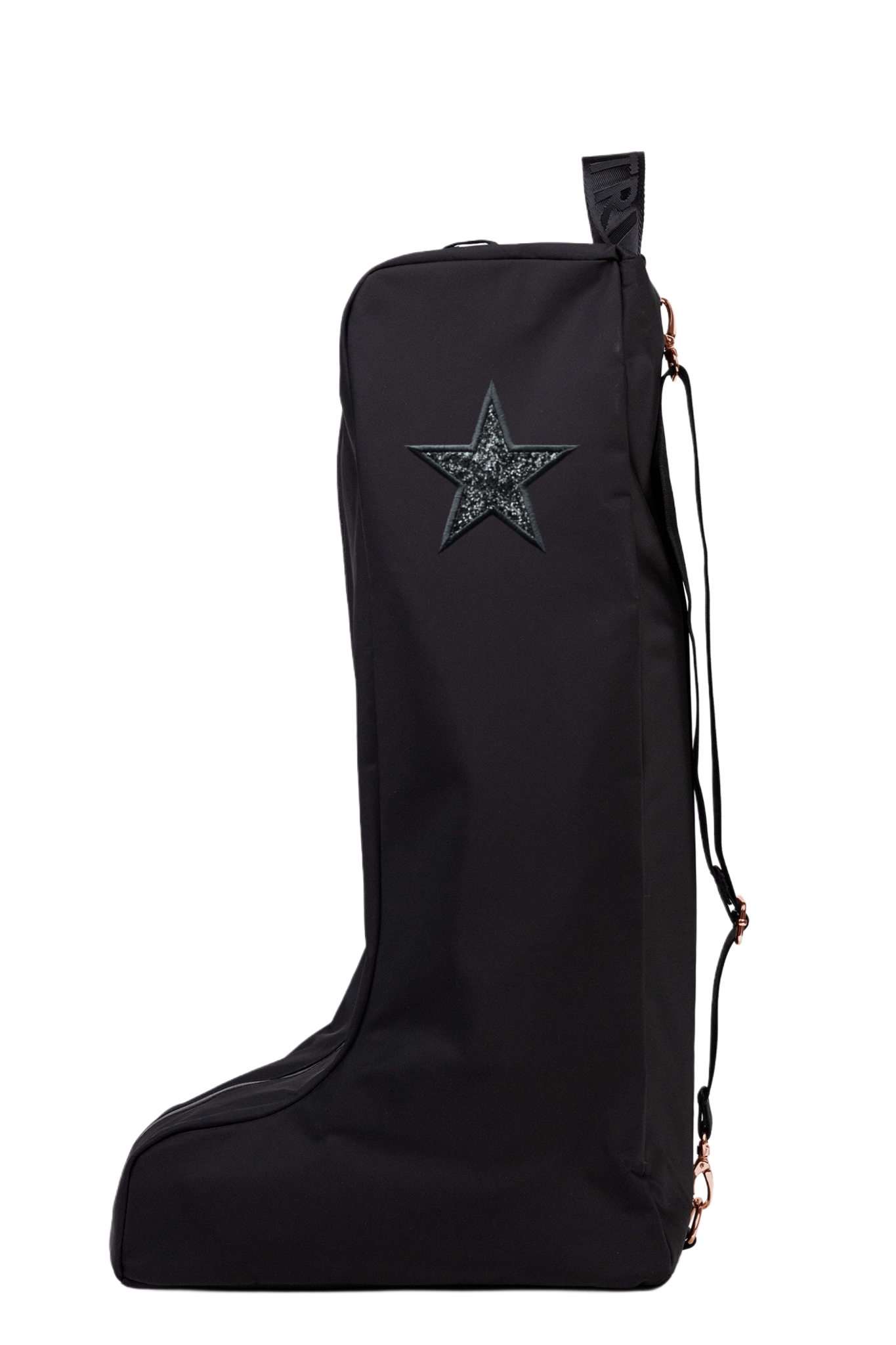 Novelty Boot Bag - Black/Rose Gold