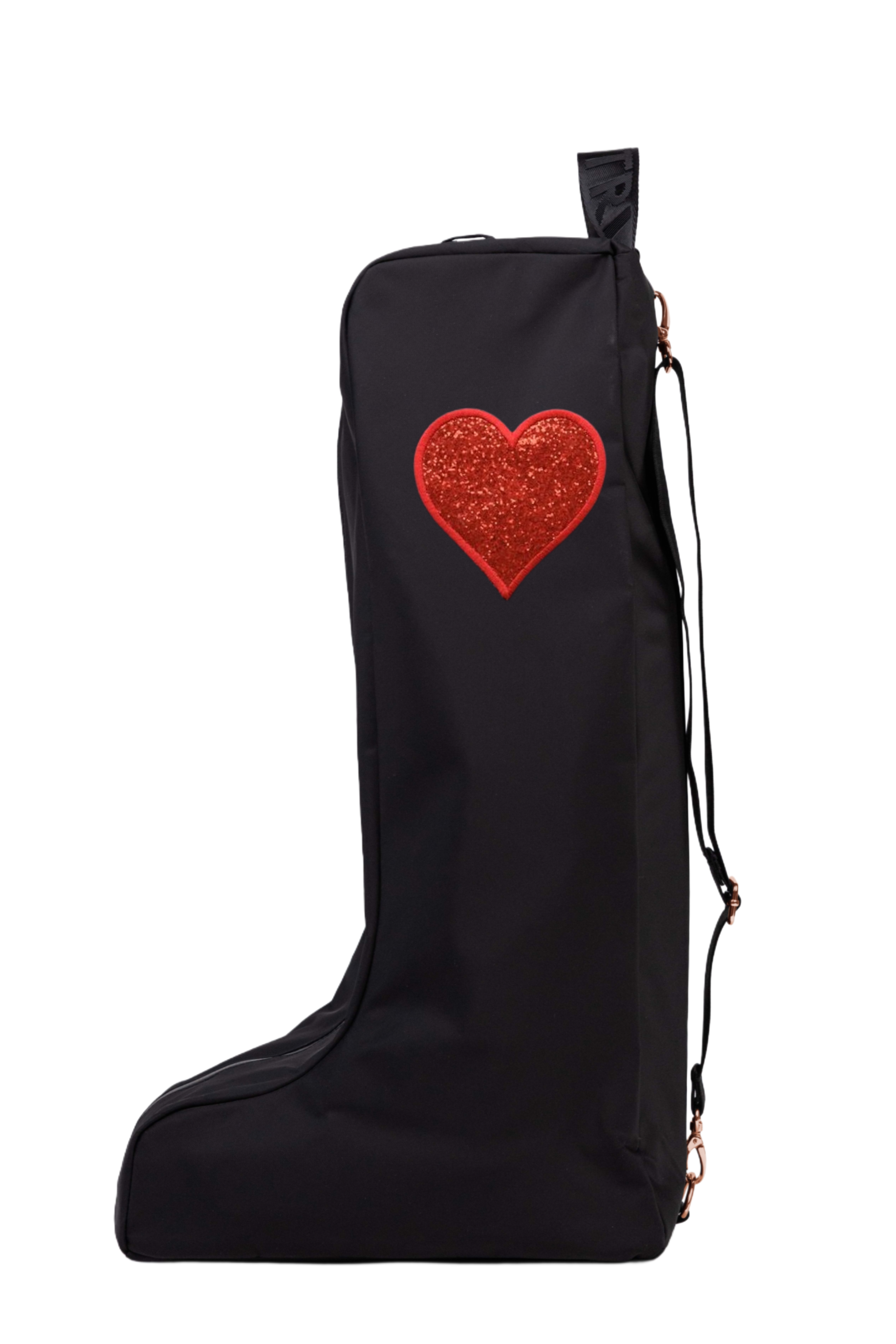 Novelty Boot Bag - Black/Rose Gold