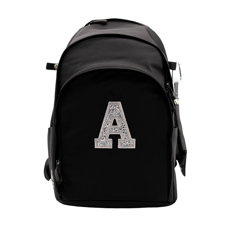 Initial Delaire Backpack - Black (custom embroidered - allow an additional 5 business days to ship)
