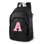 New "Initial" Large Delaire Backpack - Black (custom embroidered - allow an additional 5 business days to ship)