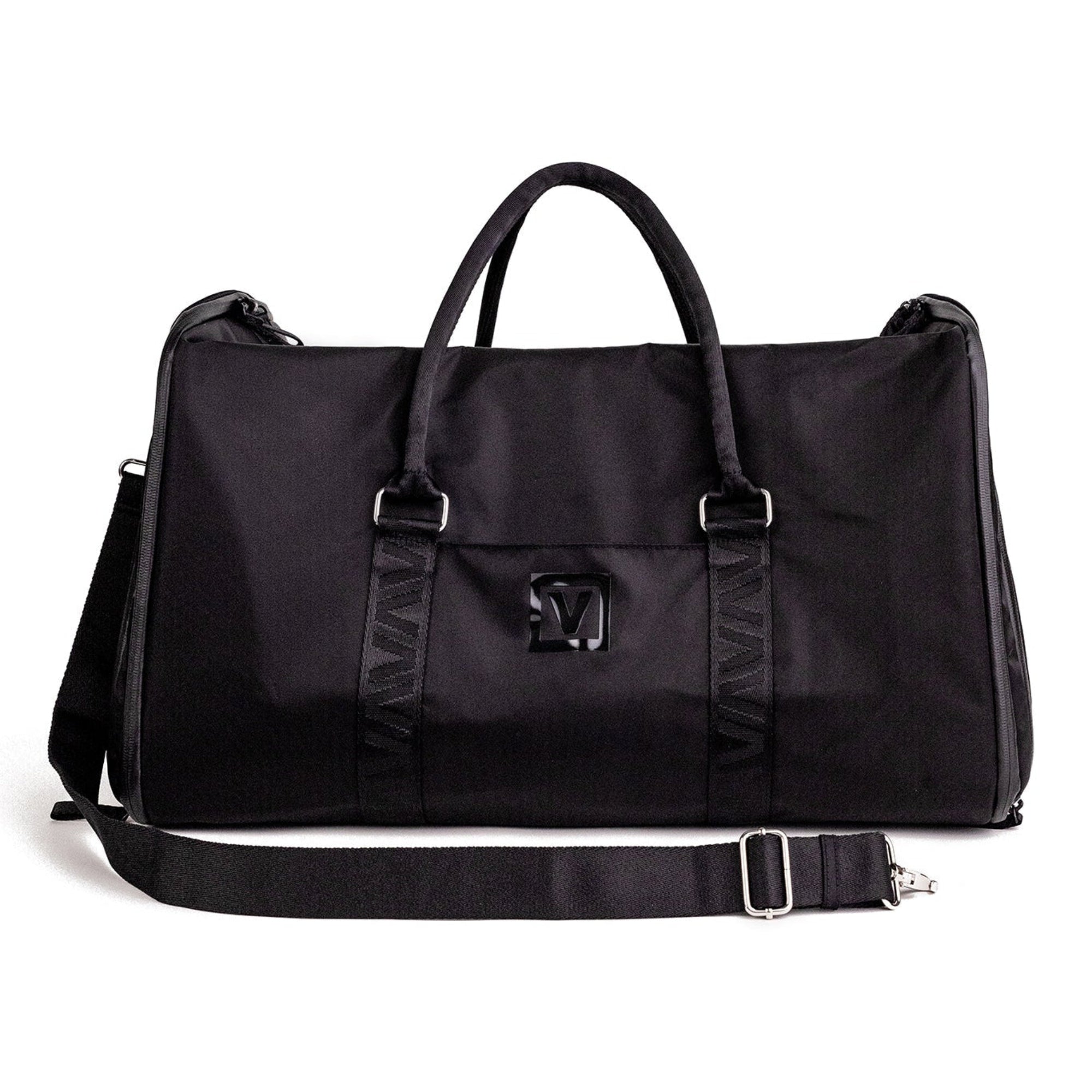 Veltri Sport Ellis Garment Duffle shown from the front, travel garment bag designed for wrinkle-free packing and carry-on use