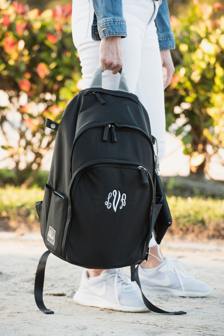 Womans sales black backpack