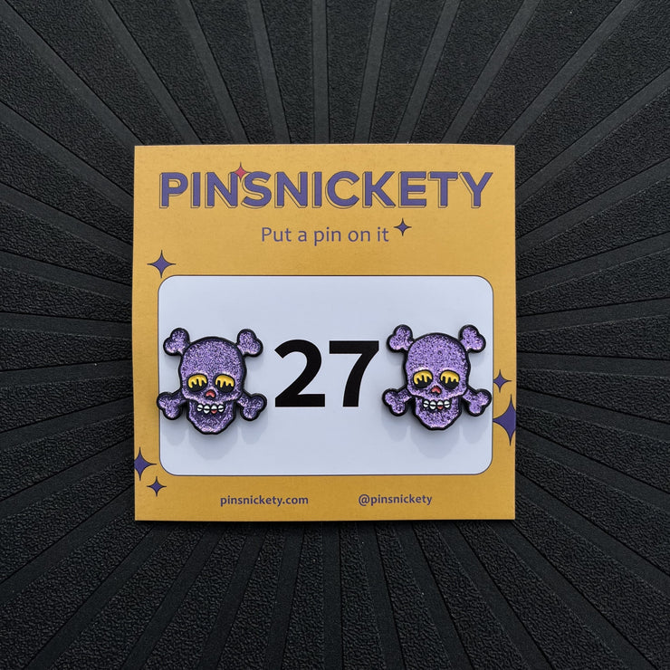 Pinsnickety Skull Pins - Purple